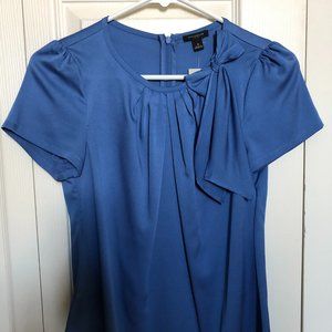 NWT - Women’s Ann Taylor Short Sleeve, Blue, Bow Detail, Size 0